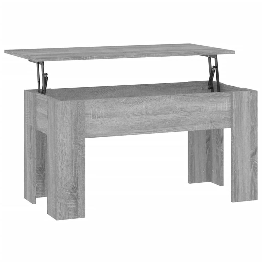 Coffee Table Gray Sonoma 39.8"x19.3"x20.5" Engineered Wood. Picture 1