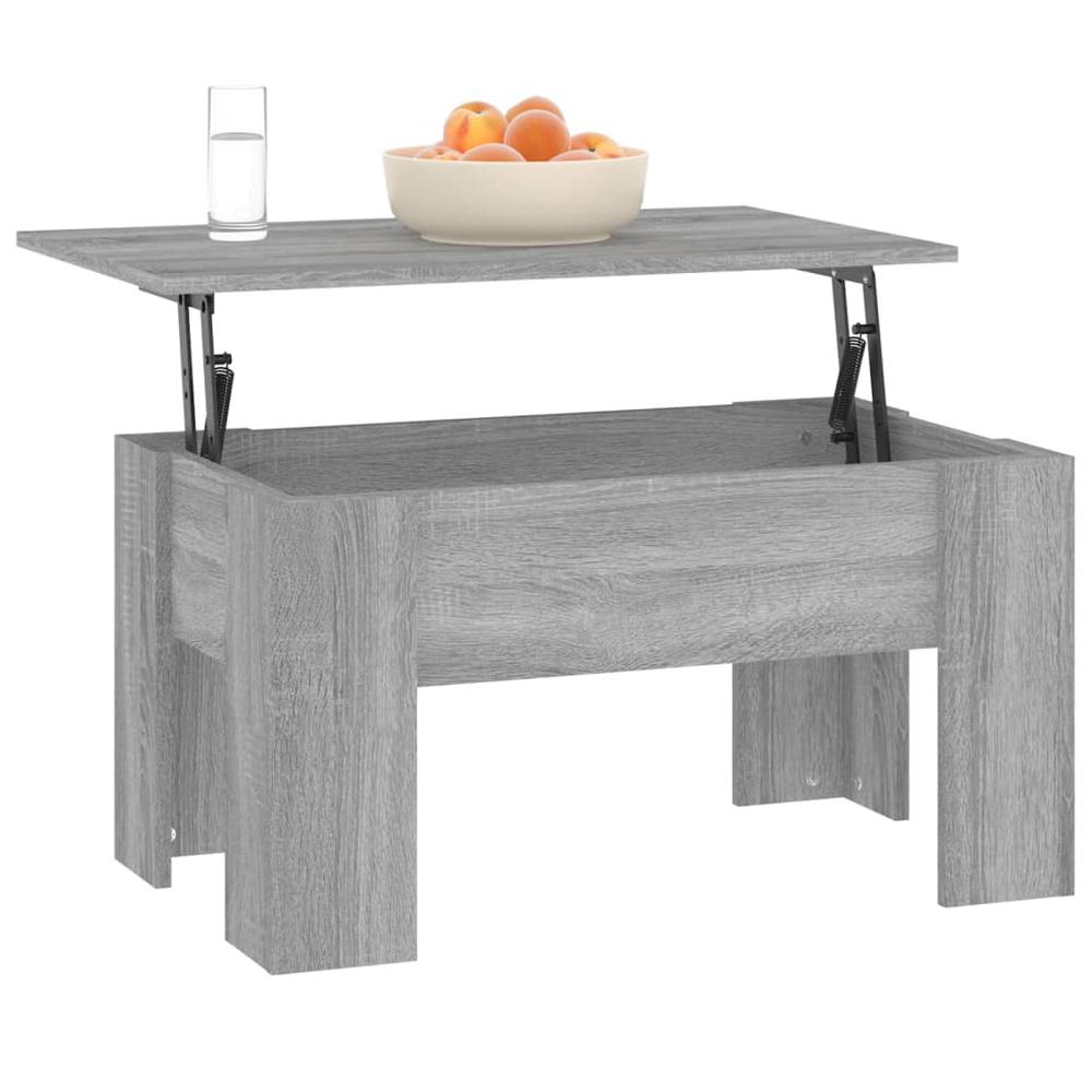 Coffee Table Gray Sonoma 31.1"x19.3"x16.1" Engineered Wood. Picture 5