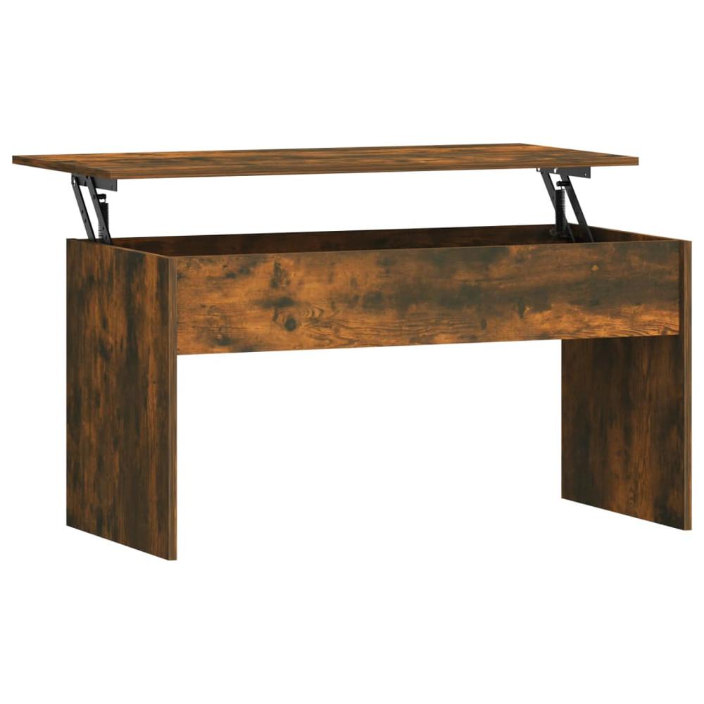 Coffee Table Smoked Oak 40.2"x19.9"x20.7" Engineered Wood. Picture 1