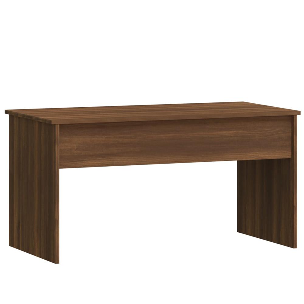 Coffee Table Brown Oak 40.2"x19.9"x20.7" Engineered Wood. Picture 2