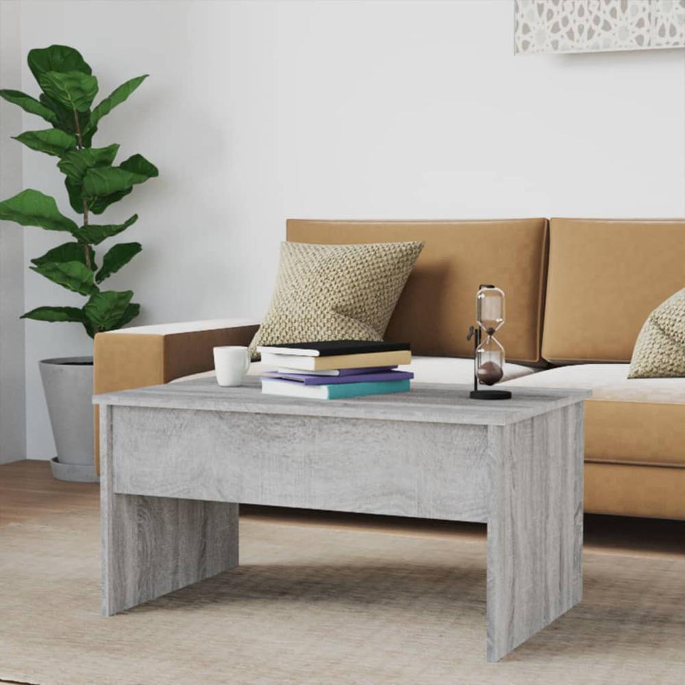 Coffee Table Gray Sonoma 31.5"x19.9"x16.3" Engineered Wood. Picture 7