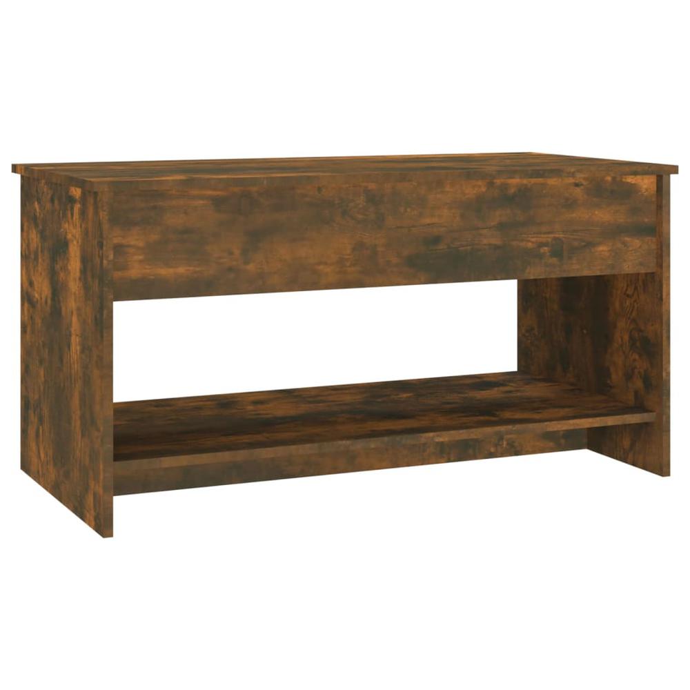Coffee Table Smoked Oak 40.2"x19.7"x20.7" Engineered Wood. Picture 4
