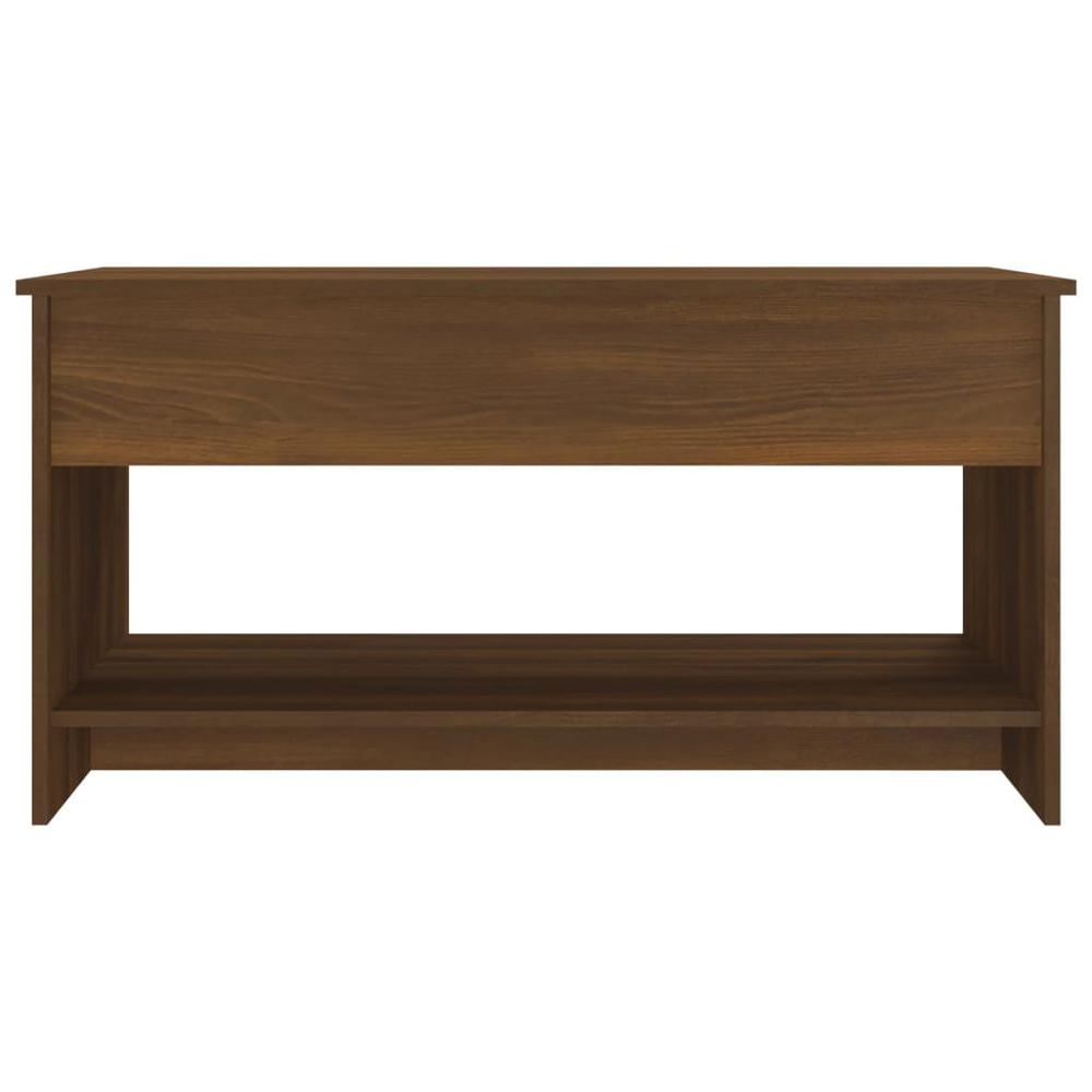 Coffee Table Brown Oak 40.2"x19.7"x20.7" Engineered Wood. Picture 5