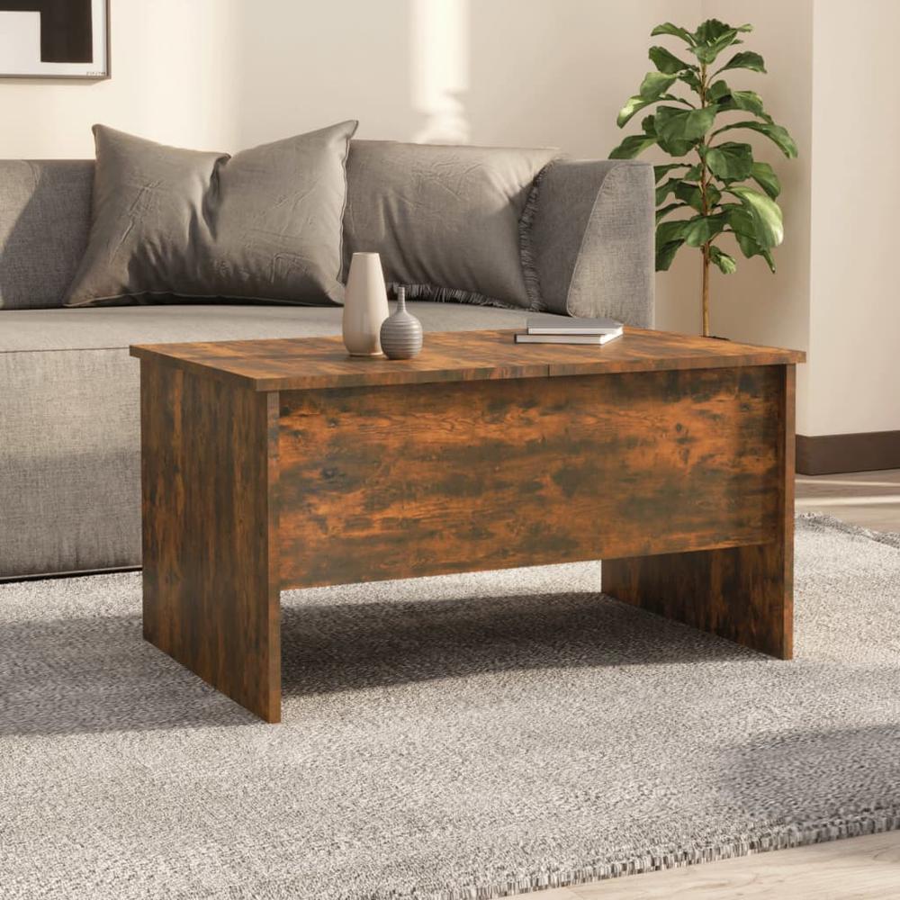 Coffee Table Smoked Oak 31.5"x19.7"x16.7" Engineered Wood. Picture 2