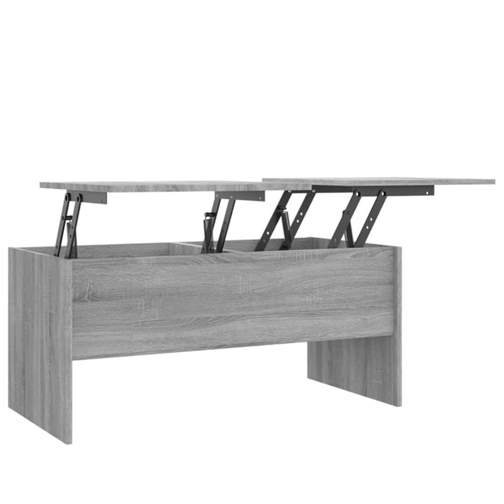 Coffee Table Gray Sonoma 40.2"x19.9"x18.3" Engineered Wood. Picture 1