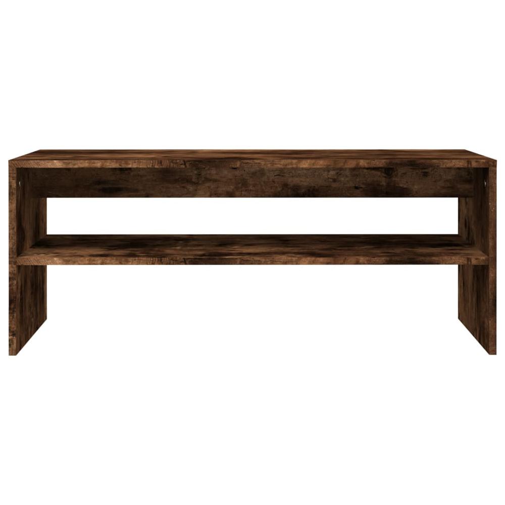 Coffee Table Smoked Oak 39.4"x15.7"x15.7" Engineered Wood. Picture 3