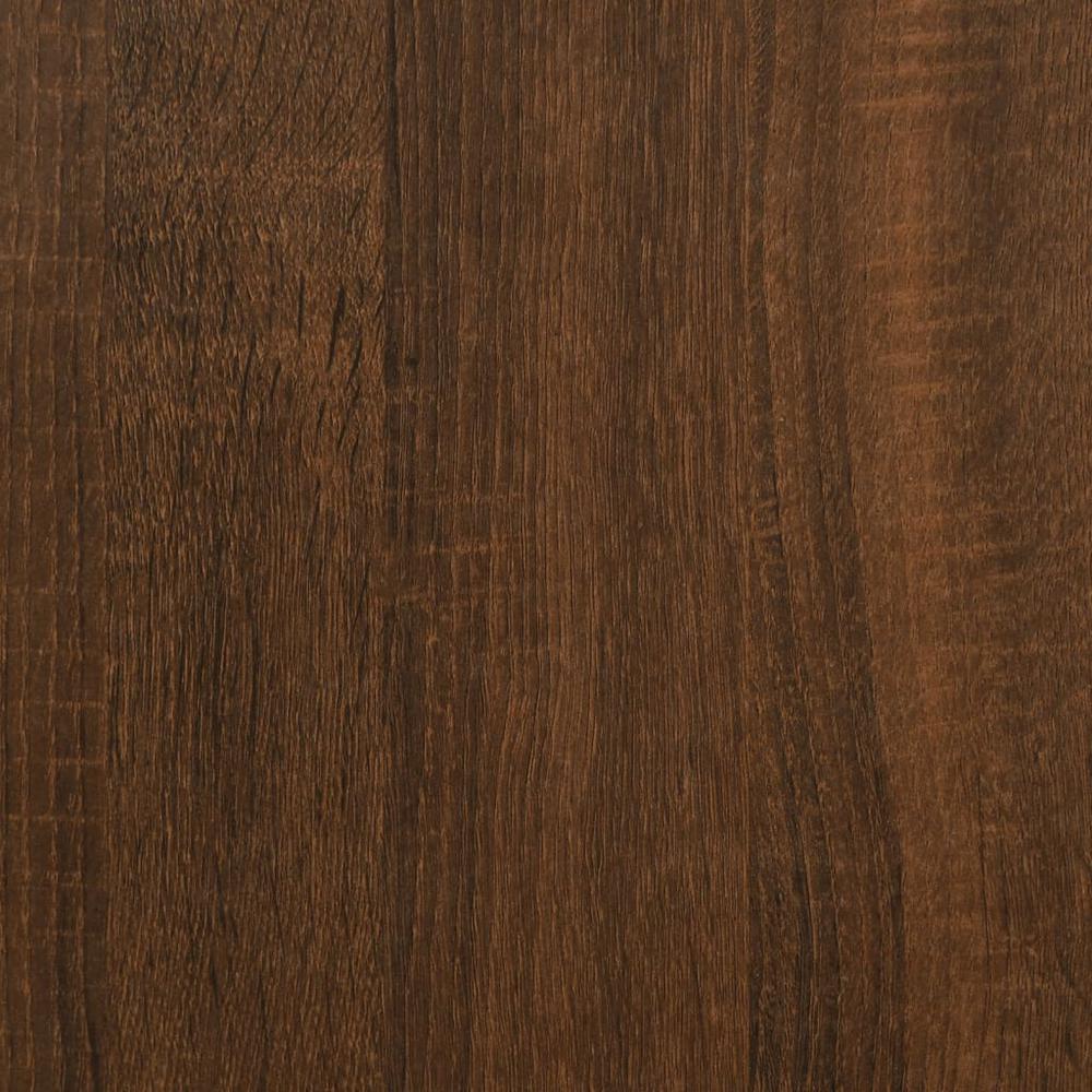 Corner Desk Brown Oak 57.1"x39.4"x29.9" Engineered Wood. Picture 7