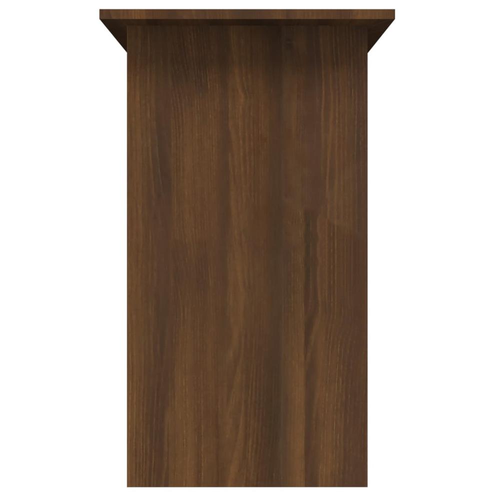 vidaXL Desk Brown Oak 31.5"x17.7"x29.1" Engineered Wood. Picture 6