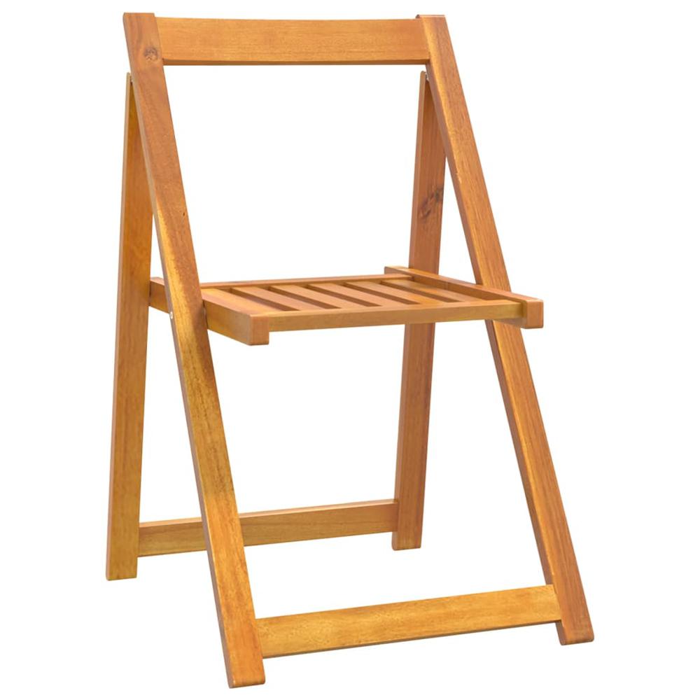 Folding Patio Chairs 4 pcs Solid Wood Acacia. Picture 2