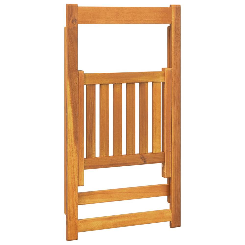 Folding Patio Chairs 4 pcs Solid Wood Acacia. Picture 4