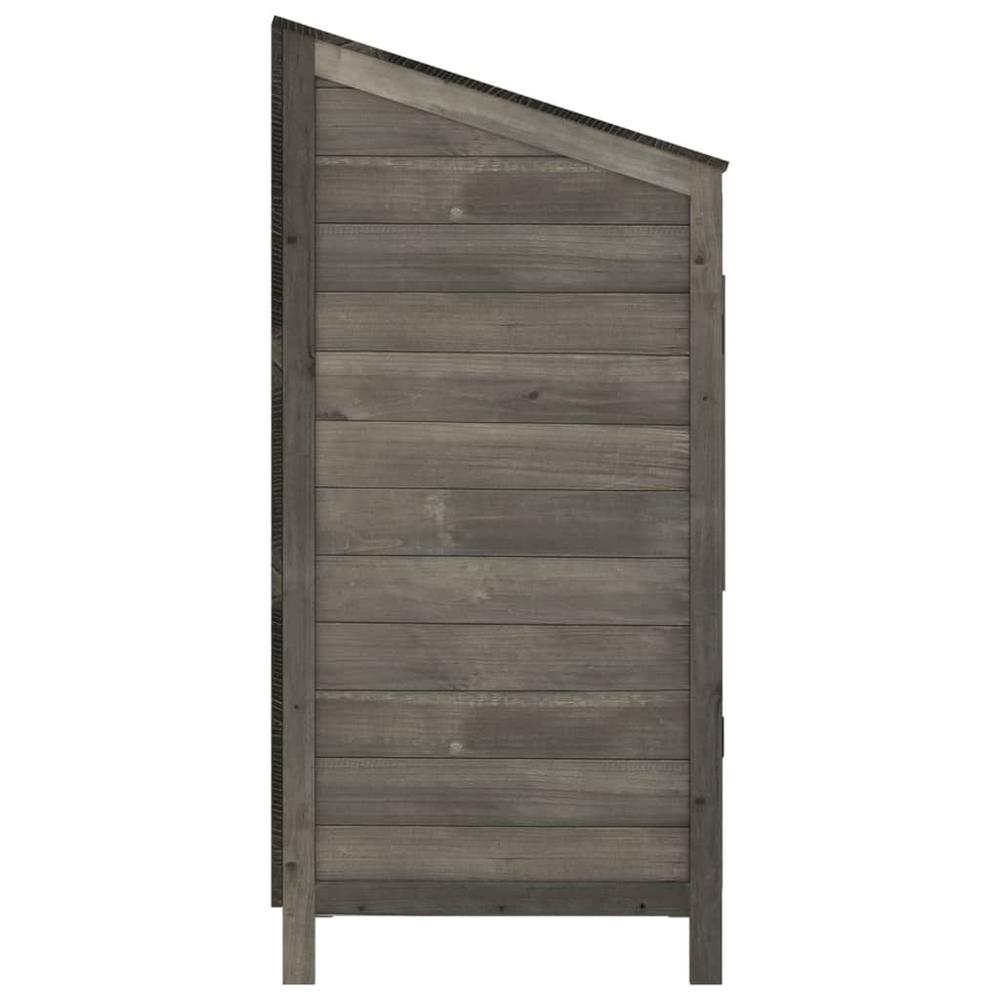 Garden Shed Anthracite 21.7"x20.5"x44.1" Solid Wood Fir. Picture 4