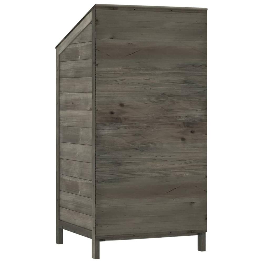 Garden Shed Anthracite 21.7"x20.5"x44.1" Solid Wood Fir. Picture 5