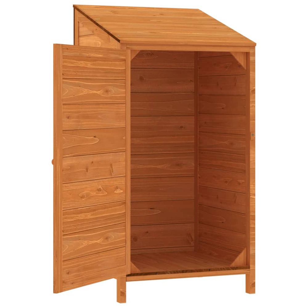 Garden Shed Brown 21.7"x20.5"x44.1" Solid Wood Fir. Picture 3