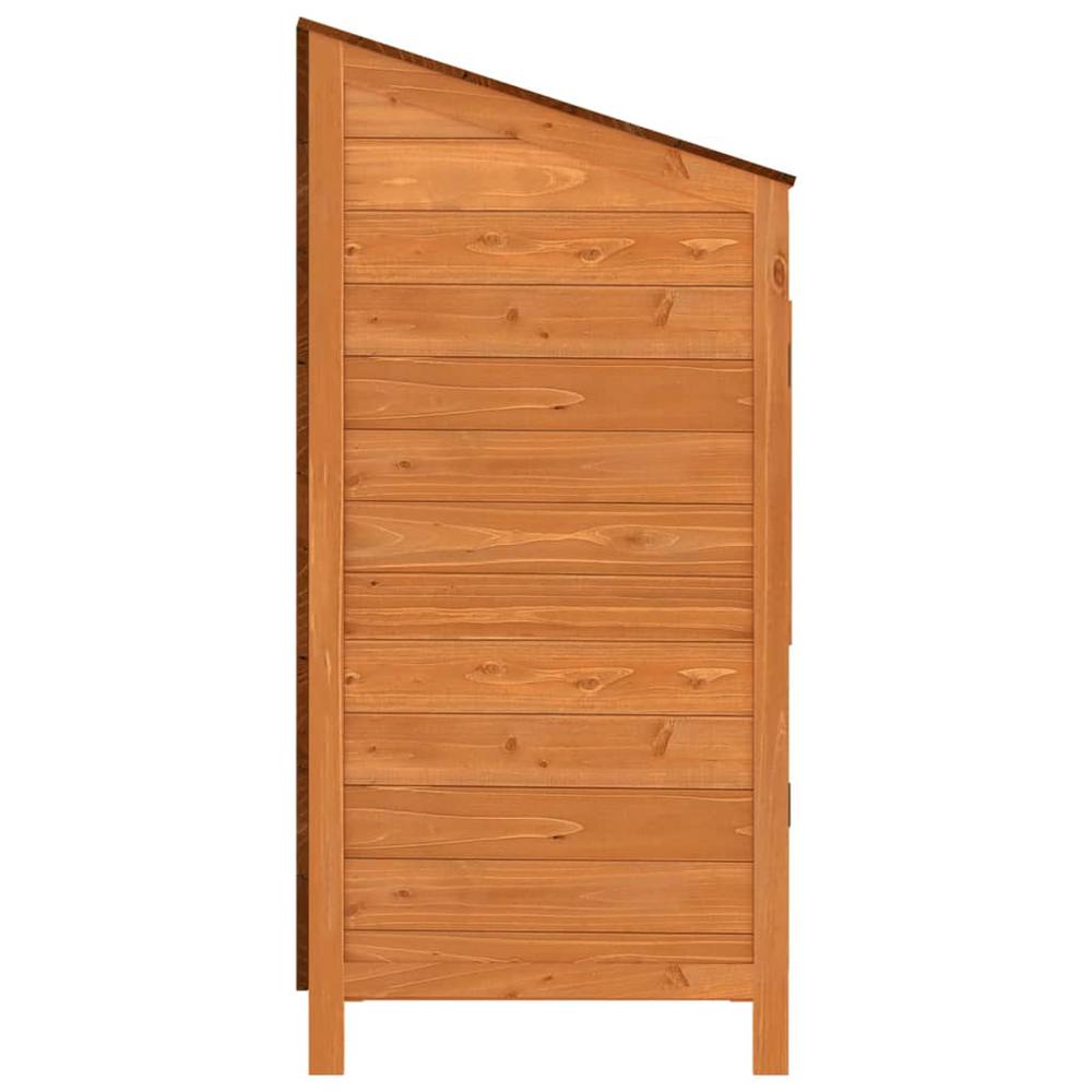 Garden Shed Brown 21.7"x20.5"x44.1" Solid Wood Fir. Picture 4
