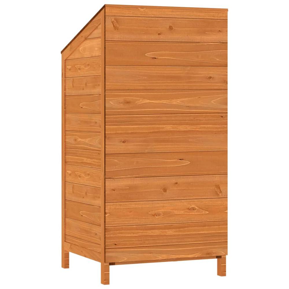 Garden Shed Brown 21.7"x20.5"x44.1" Solid Wood Fir. Picture 5
