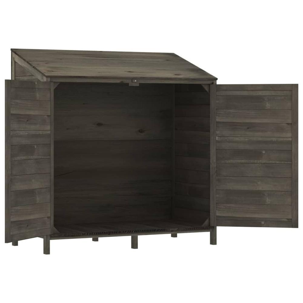 Garden Shed Anthracite 40.2"x20.5"x44.1" Solid Wood Fir. Picture 3