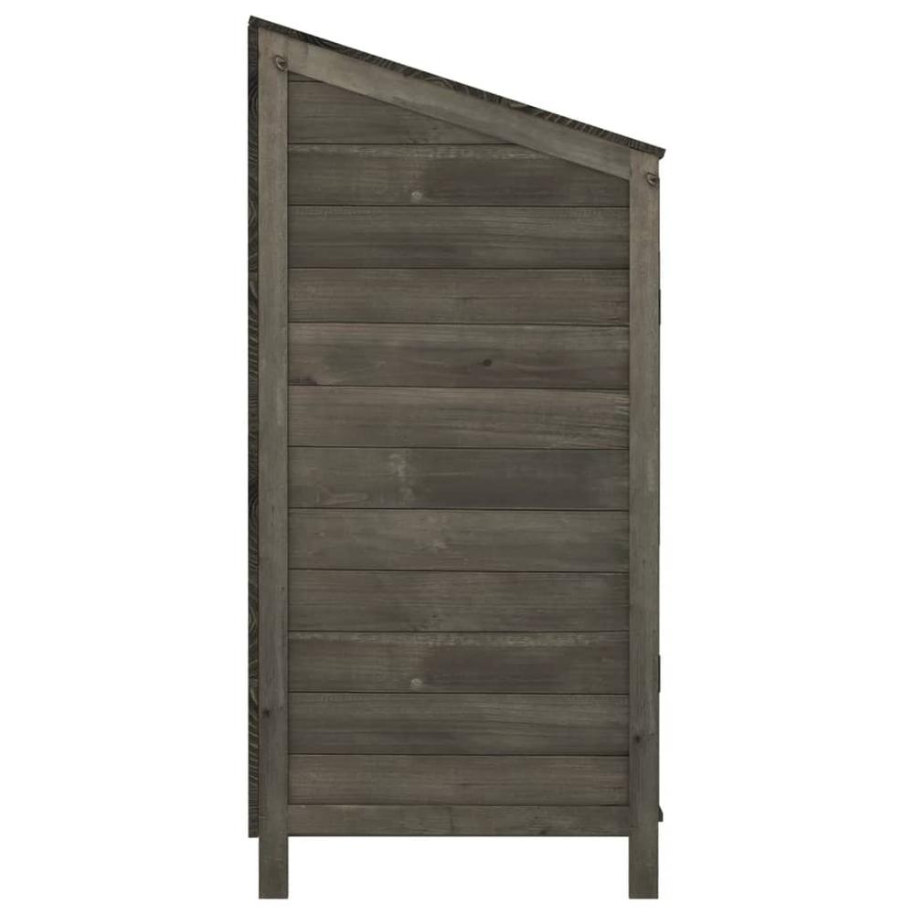 Garden Shed Anthracite 40.2"x20.5"x44.1" Solid Wood Fir. Picture 4