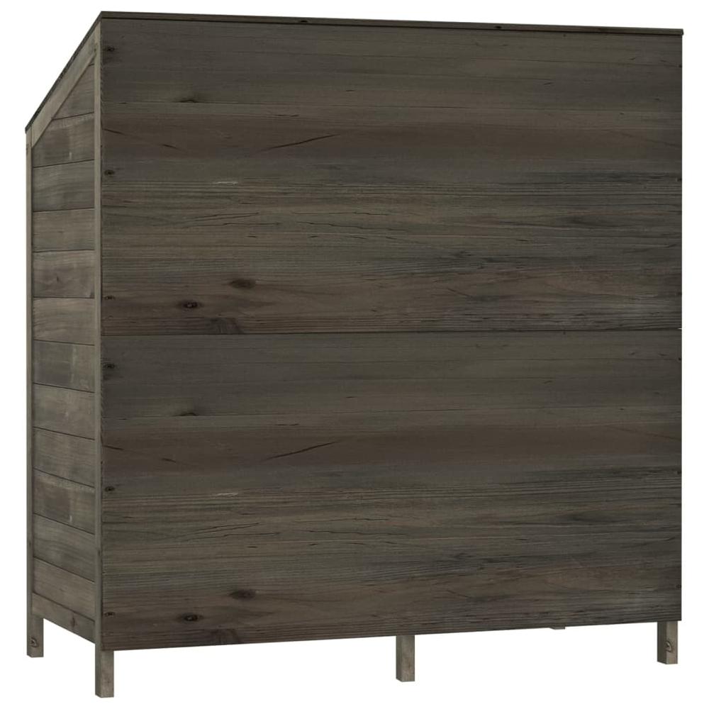 Garden Shed Anthracite 40.2"x20.5"x44.1" Solid Wood Fir. Picture 5