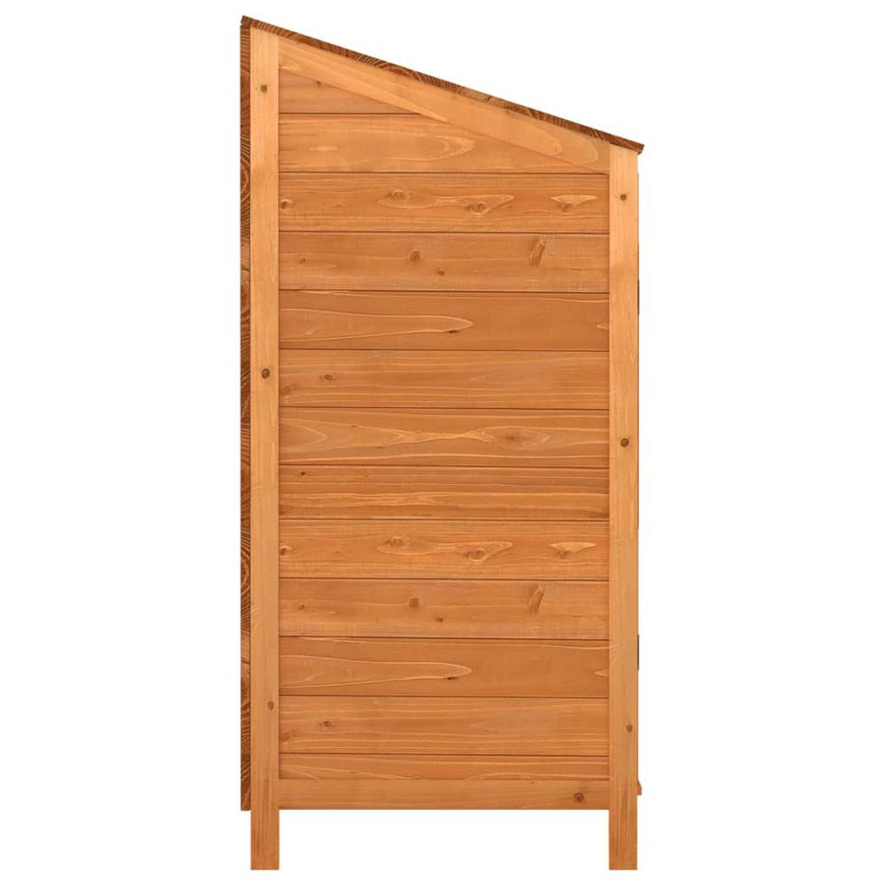 Garden Shed Brown 40.2"x20.5"x44.1" Solid Wood Fir. Picture 4