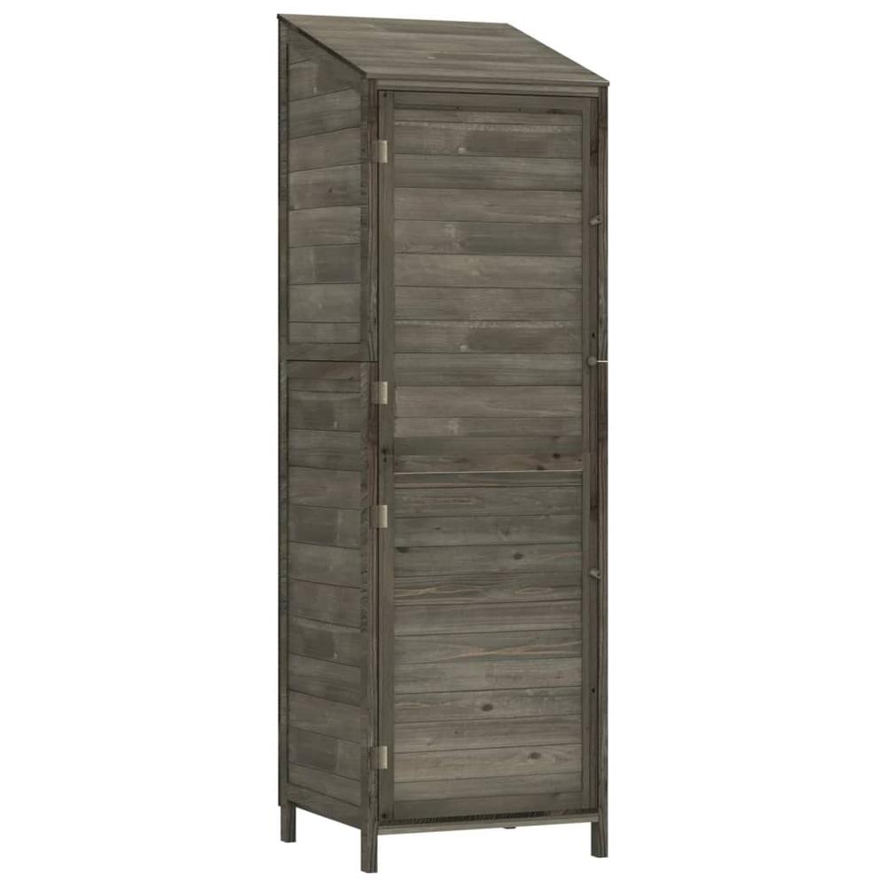 Garden Shed Anthracite 21.7"x20.5"x68.7" Solid Wood Fir. Picture 1