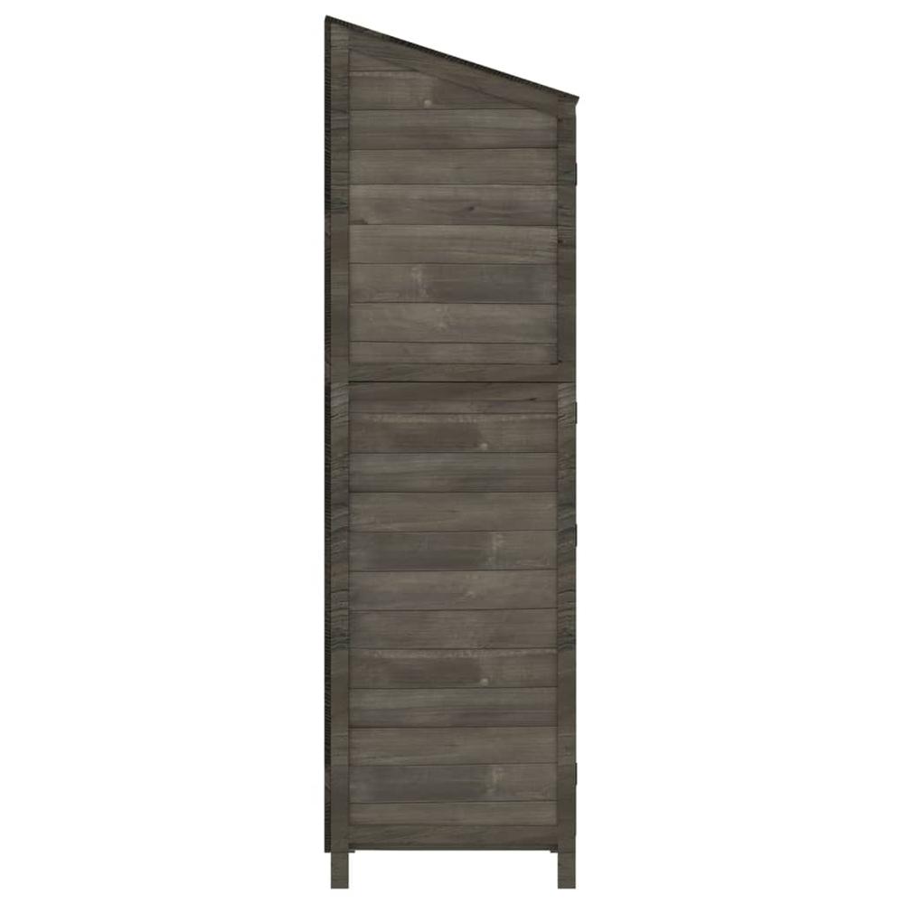 Garden Shed Anthracite 21.7"x20.5"x68.7" Solid Wood Fir. Picture 4