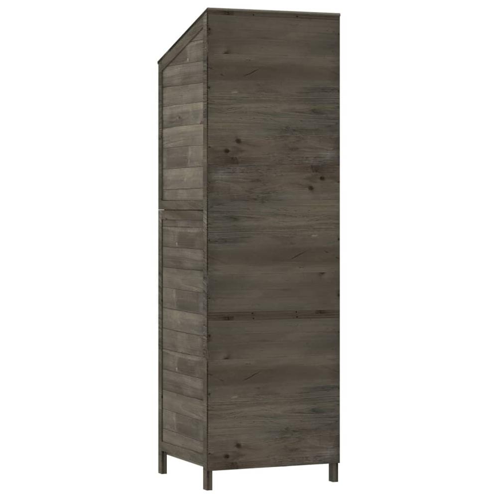 Garden Shed Anthracite 21.7"x20.5"x68.7" Solid Wood Fir. Picture 5