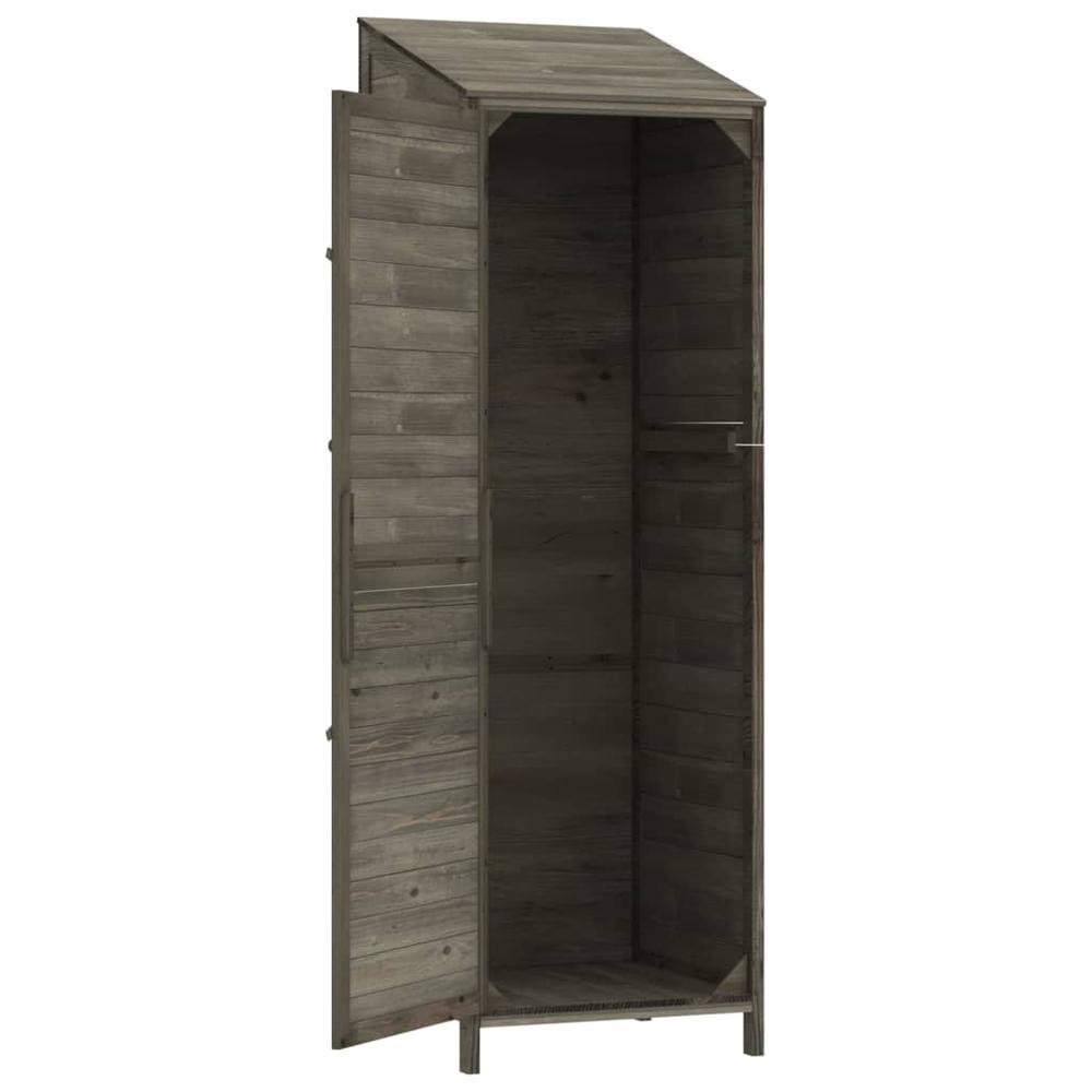 Garden Shed Anthracite 21.7"x20.5"x68.7" Solid Wood Fir. Picture 6