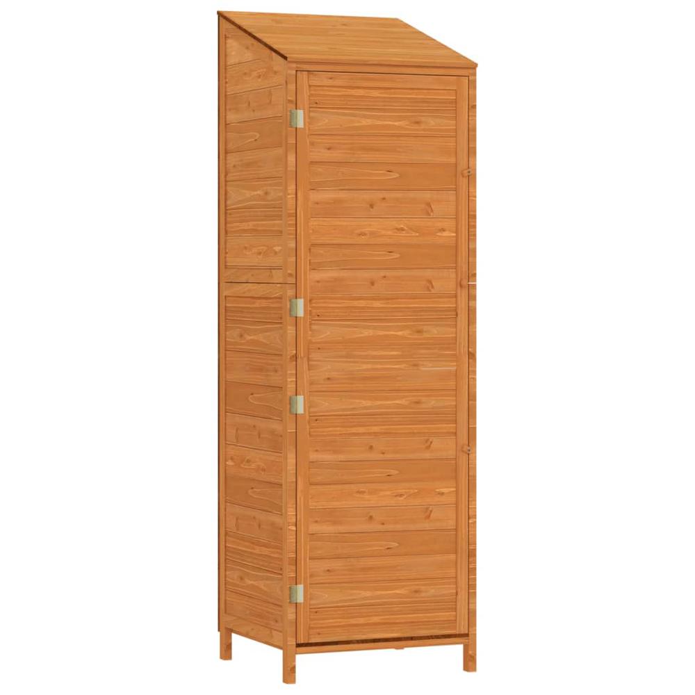 Garden Shed Brown 21.7"x20.5"x68.7" Solid Wood Fir. Picture 1