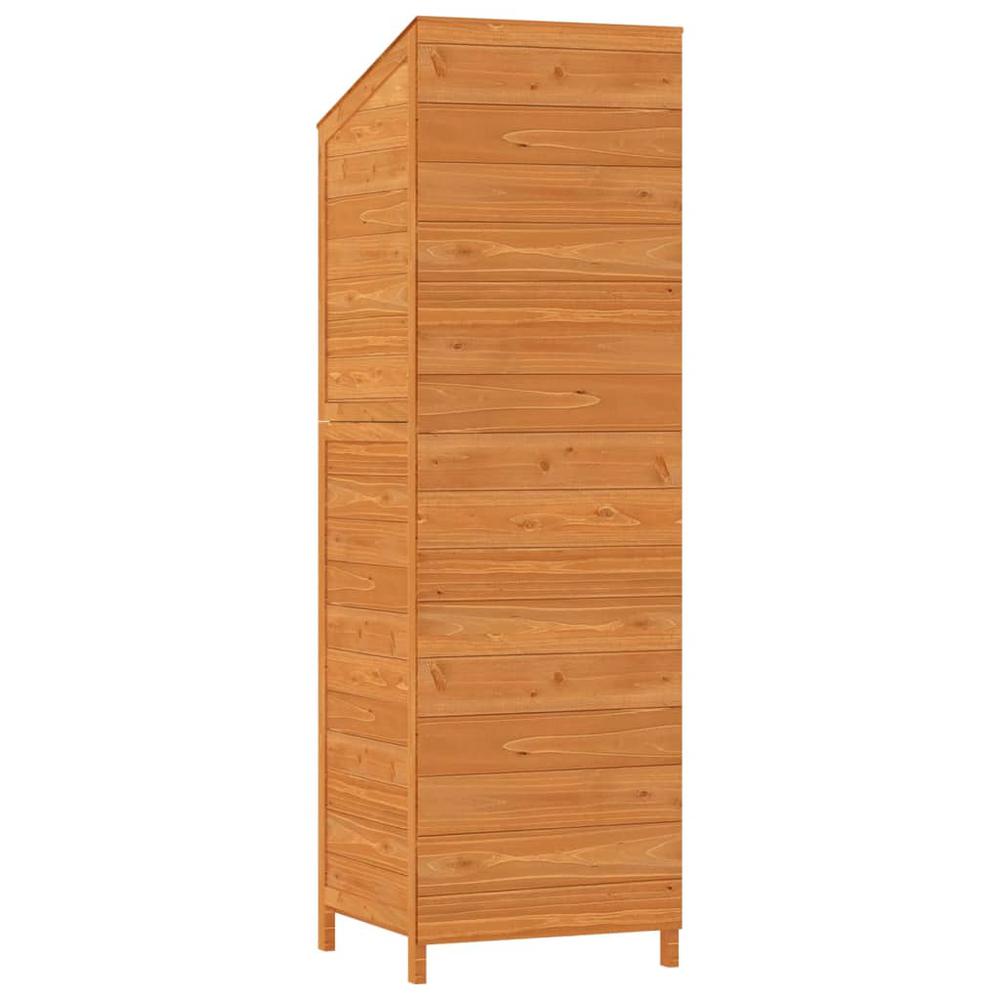Garden Shed Brown 21.7"x20.5"x68.7" Solid Wood Fir. Picture 5