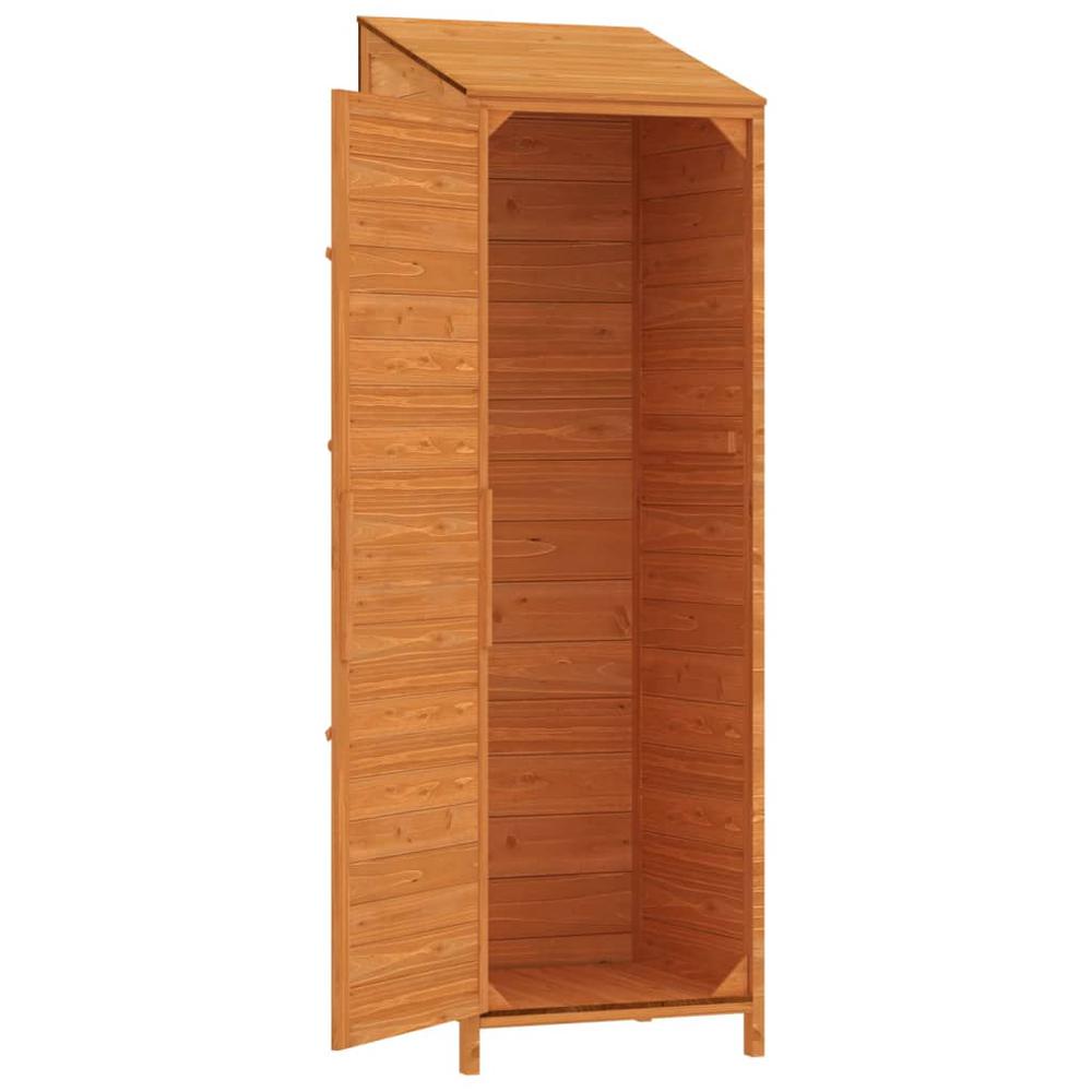 Garden Shed Brown 21.7"x20.5"x68.7" Solid Wood Fir. Picture 6