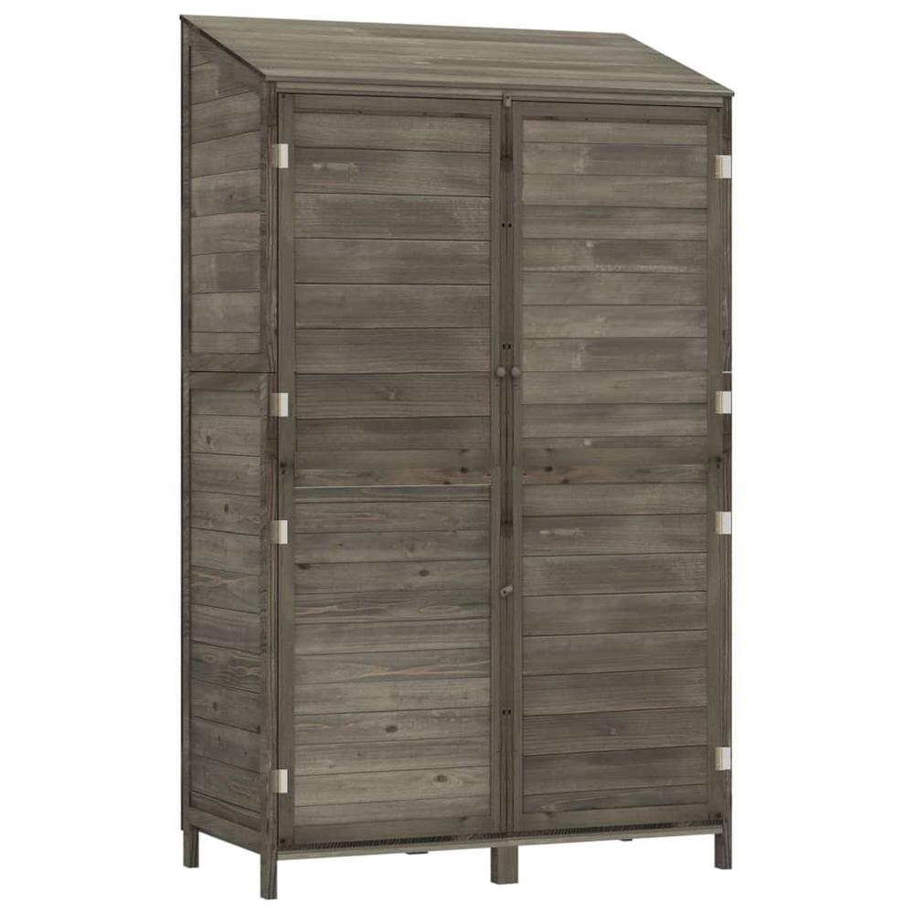 Garden Shed Anthracite 40.2"x20.5"x68.7" Solid Wood Fir. Picture 1