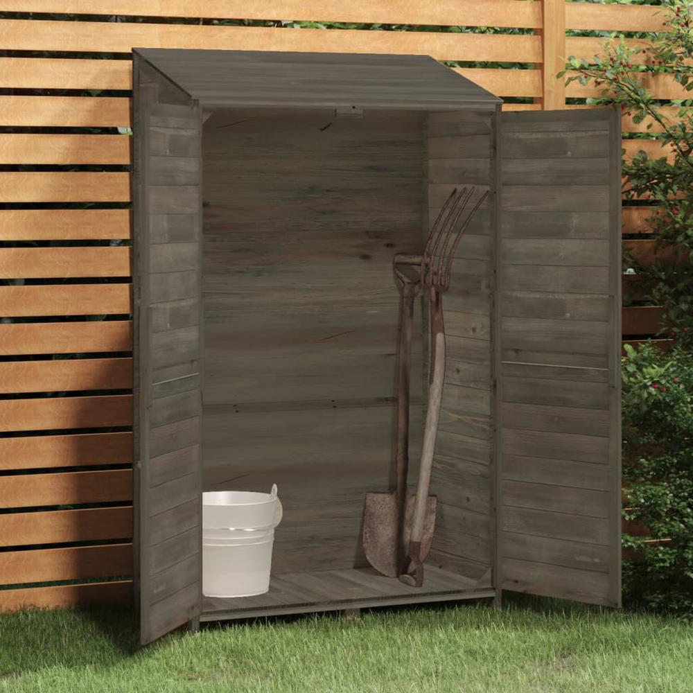 Garden Shed Anthracite 40.2"x20.5"x68.7" Solid Wood Fir. Picture 2