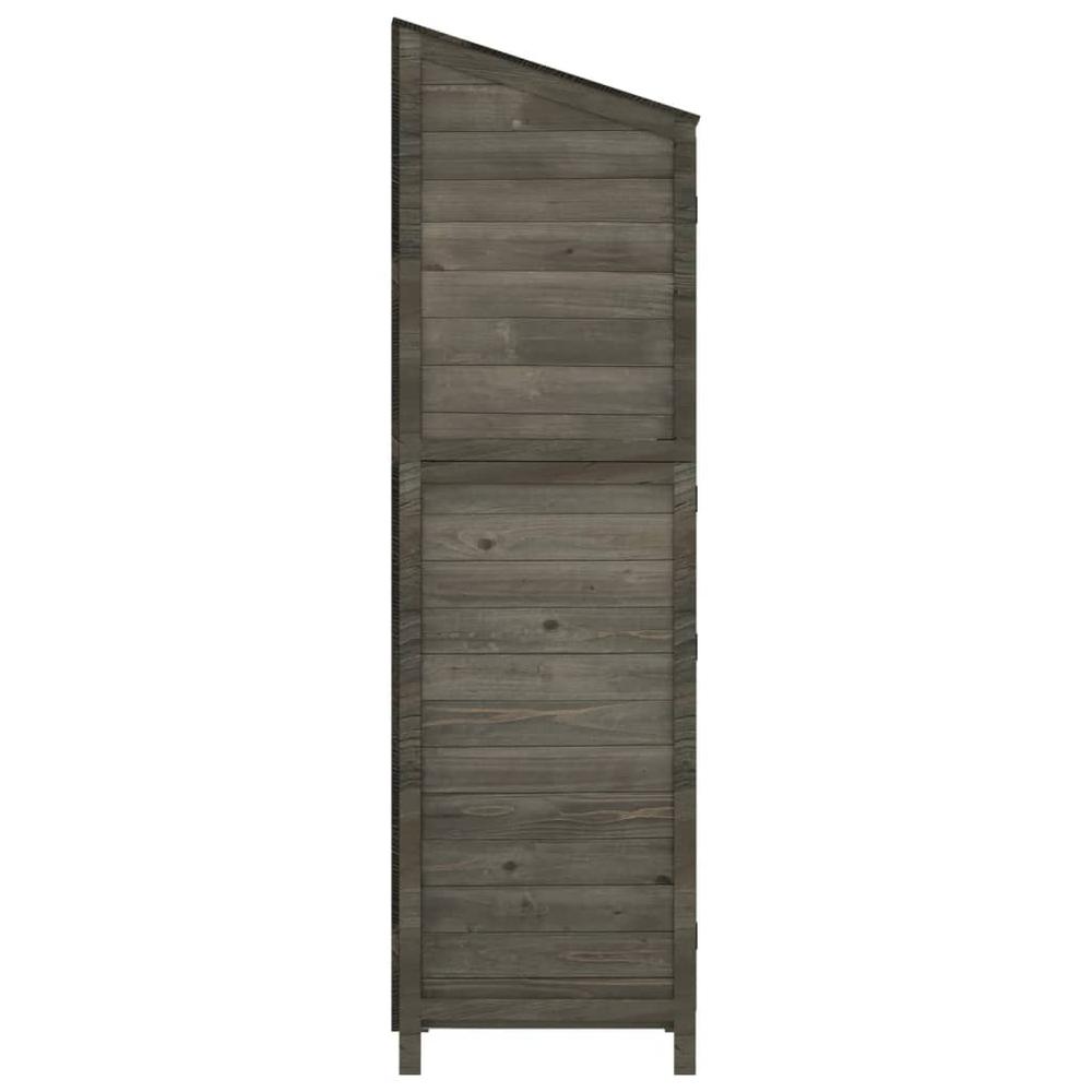 Garden Shed Anthracite 40.2"x20.5"x68.7" Solid Wood Fir. Picture 4