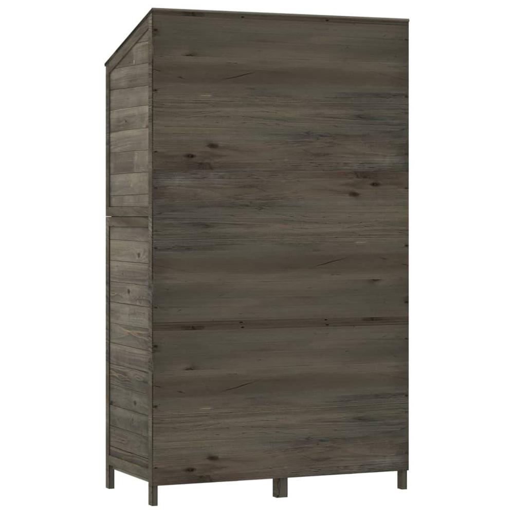 Garden Shed Anthracite 40.2"x20.5"x68.7" Solid Wood Fir. Picture 5
