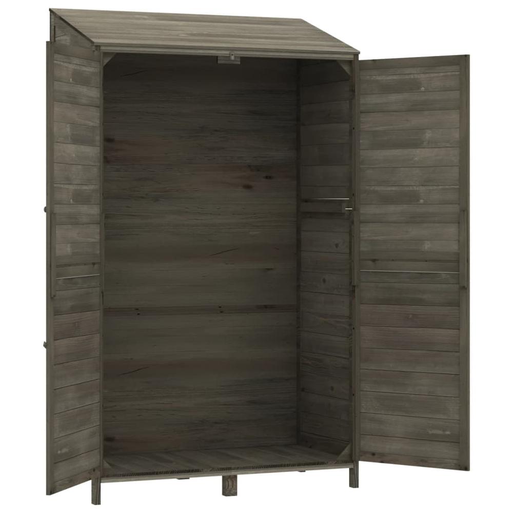 Garden Shed Anthracite 40.2"x20.5"x68.7" Solid Wood Fir. Picture 6