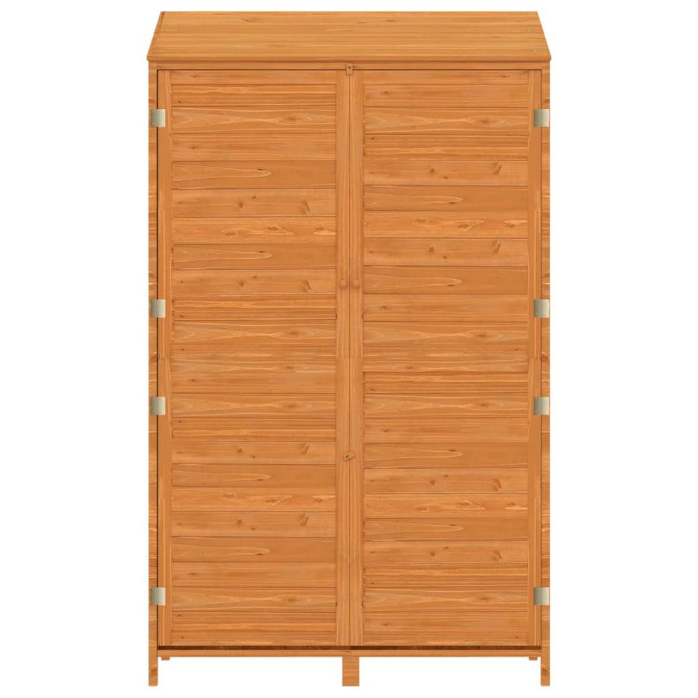 Garden Shed Brown 40.2"x20.5"x68.7" Solid Wood Fir. Picture 3