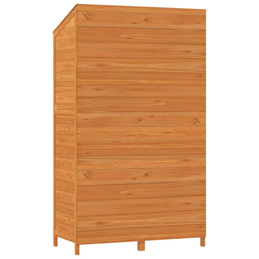 Garden Shed Brown 40.2"x20.5"x68.7" Solid Wood Fir. Picture 5