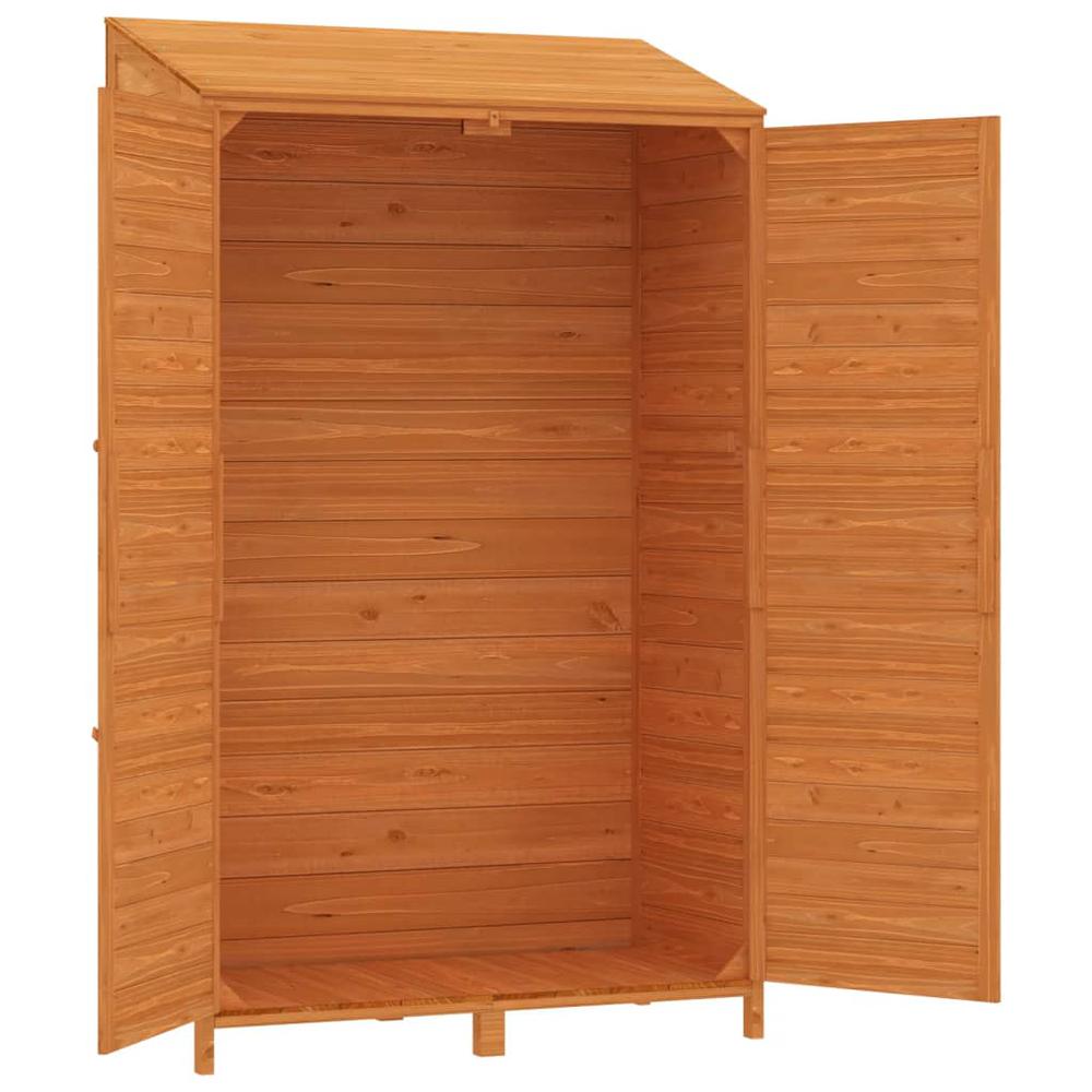 Garden Shed Brown 40.2"x20.5"x68.7" Solid Wood Fir. Picture 6