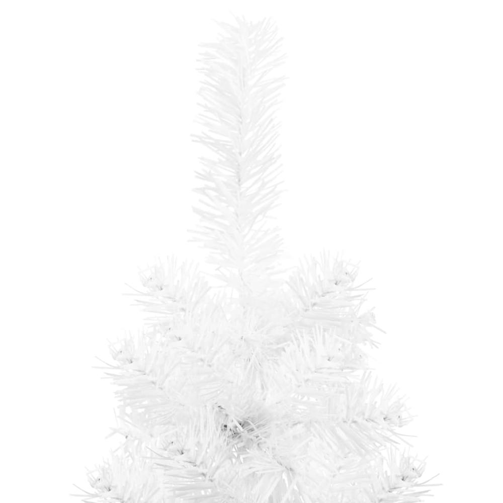 vidaXL Slim Artificial Half Christmas Tree with Stand White 47.2". Picture 6