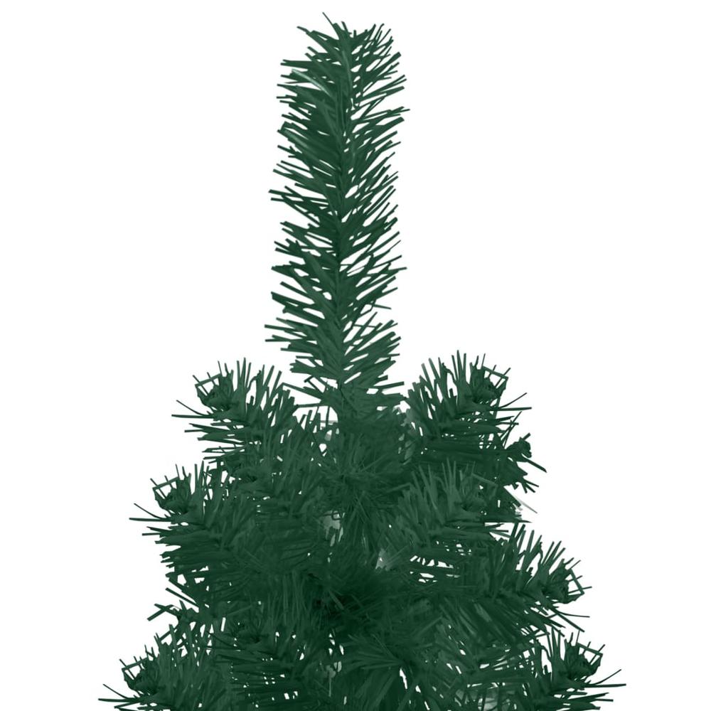 vidaXL Slim Artificial Half Christmas Tree with Stand Green 59.1". Picture 6