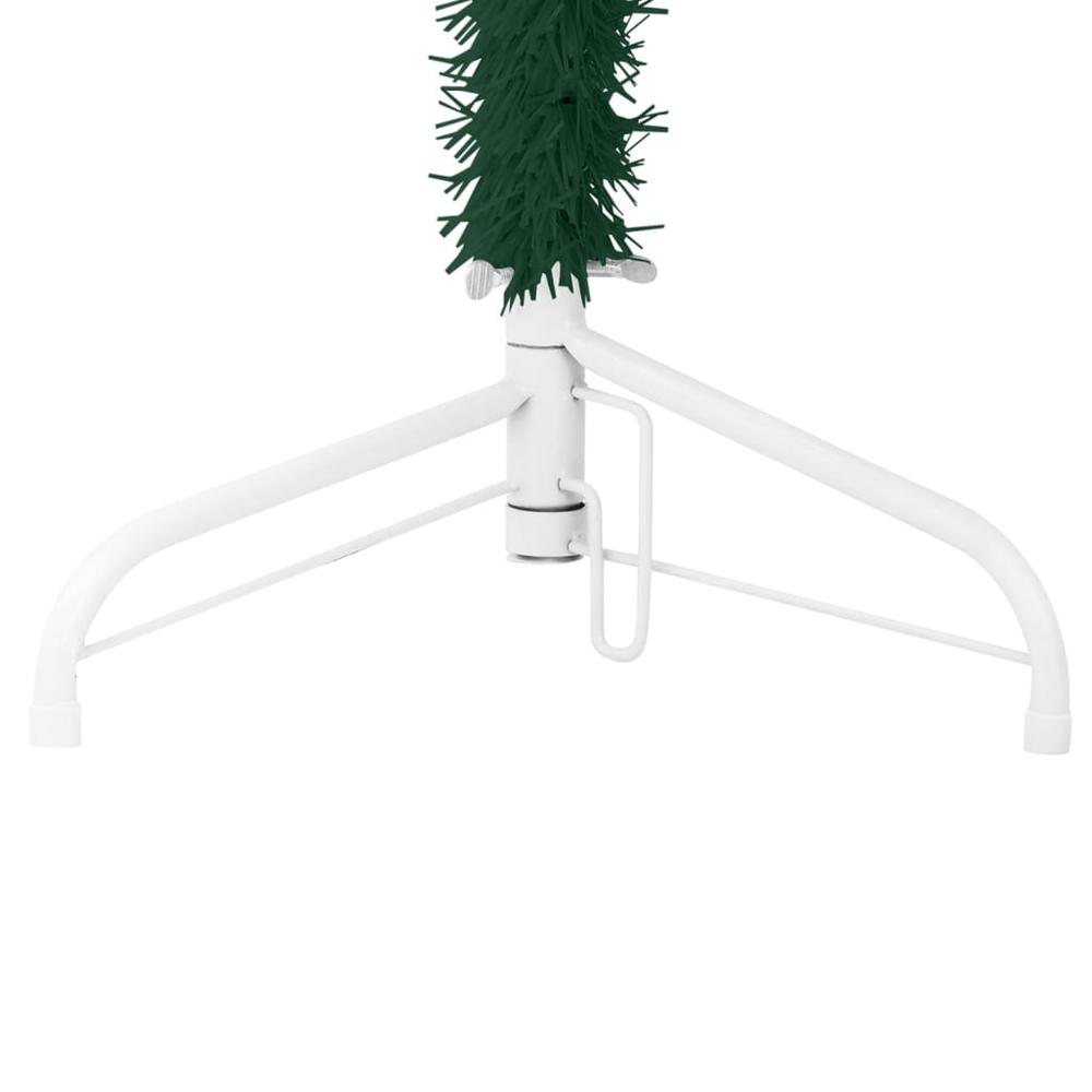 vidaXL Slim Artificial Half Christmas Tree with Stand Green 59.1". Picture 8