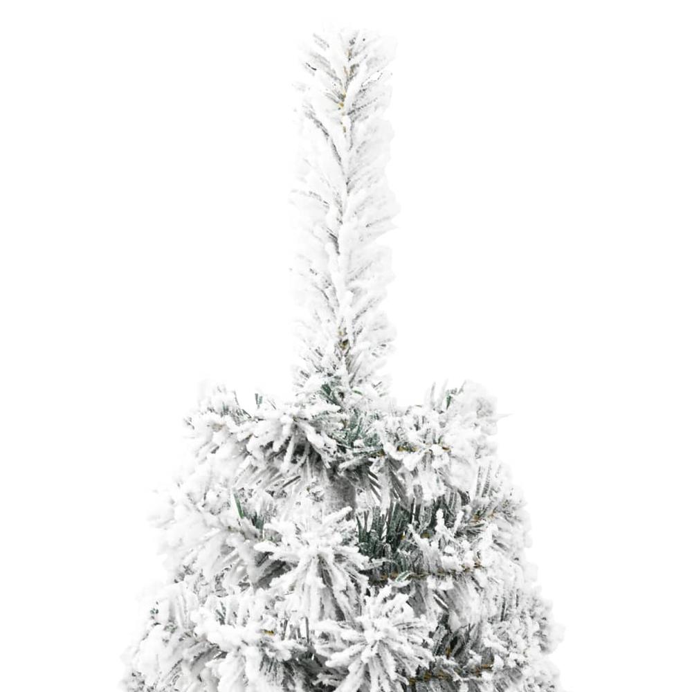 vidaXL Slim Artificial Half Christmas Tree with Flocked Snow 47.2". Picture 6