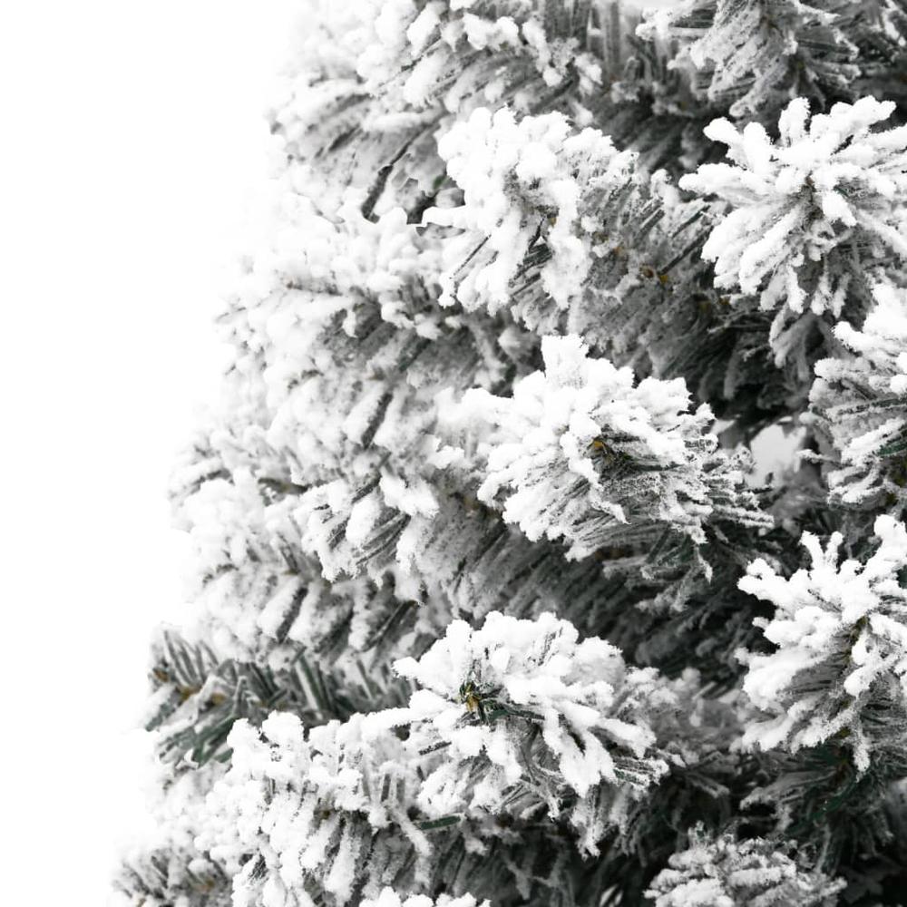 vidaXL Slim Artificial Half Christmas Tree with Flocked Snow 70.9". Picture 7
