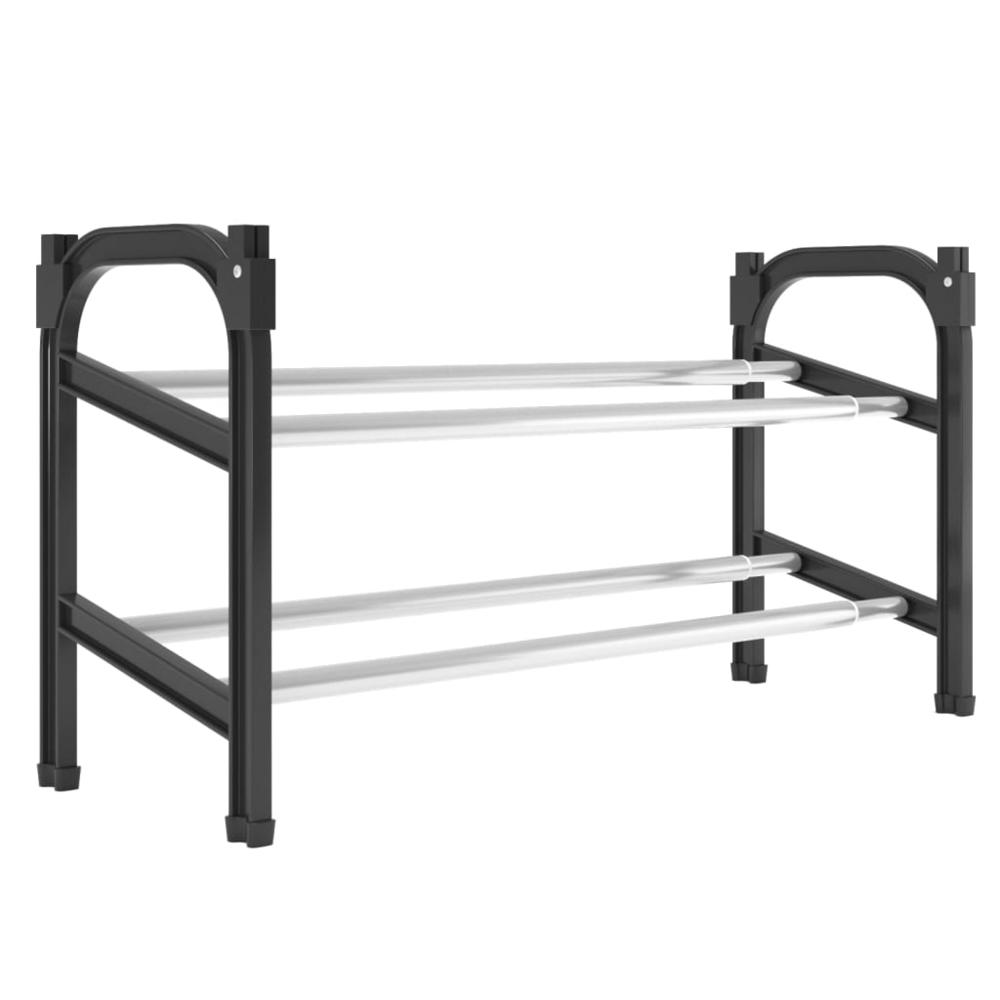 Extendable Shoe Rack with 2 Shelves 46.9"x9.4"x14.6". Picture 1
