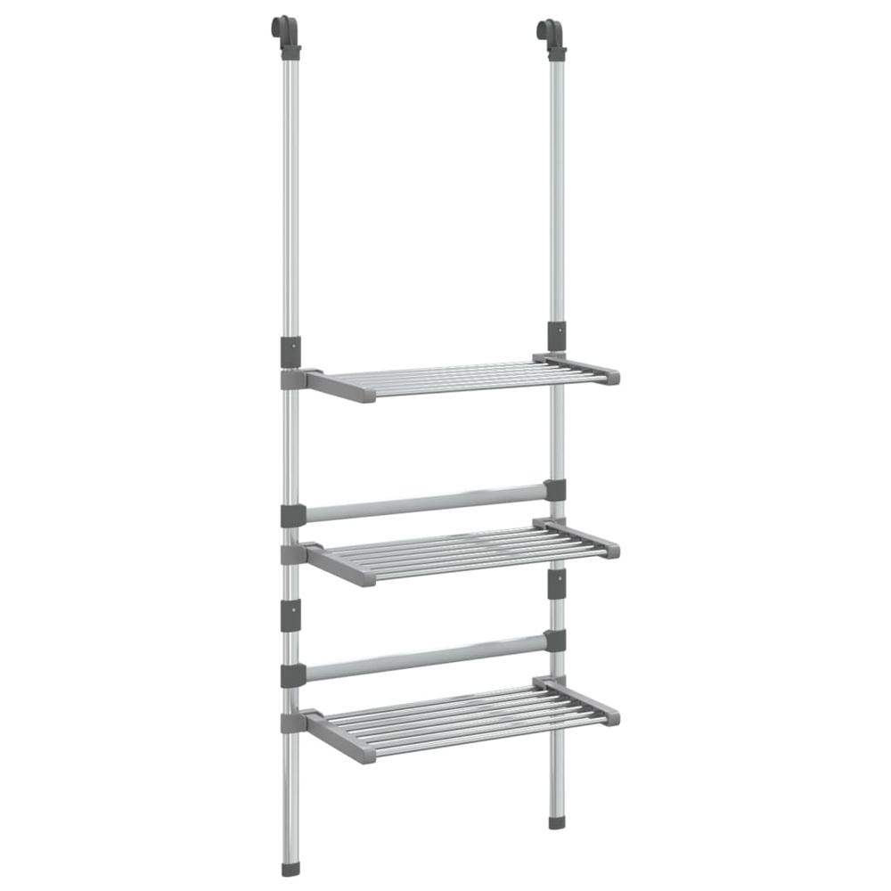 3-Tier Hanging Laundry Drying Rack Aluminum. Picture 1