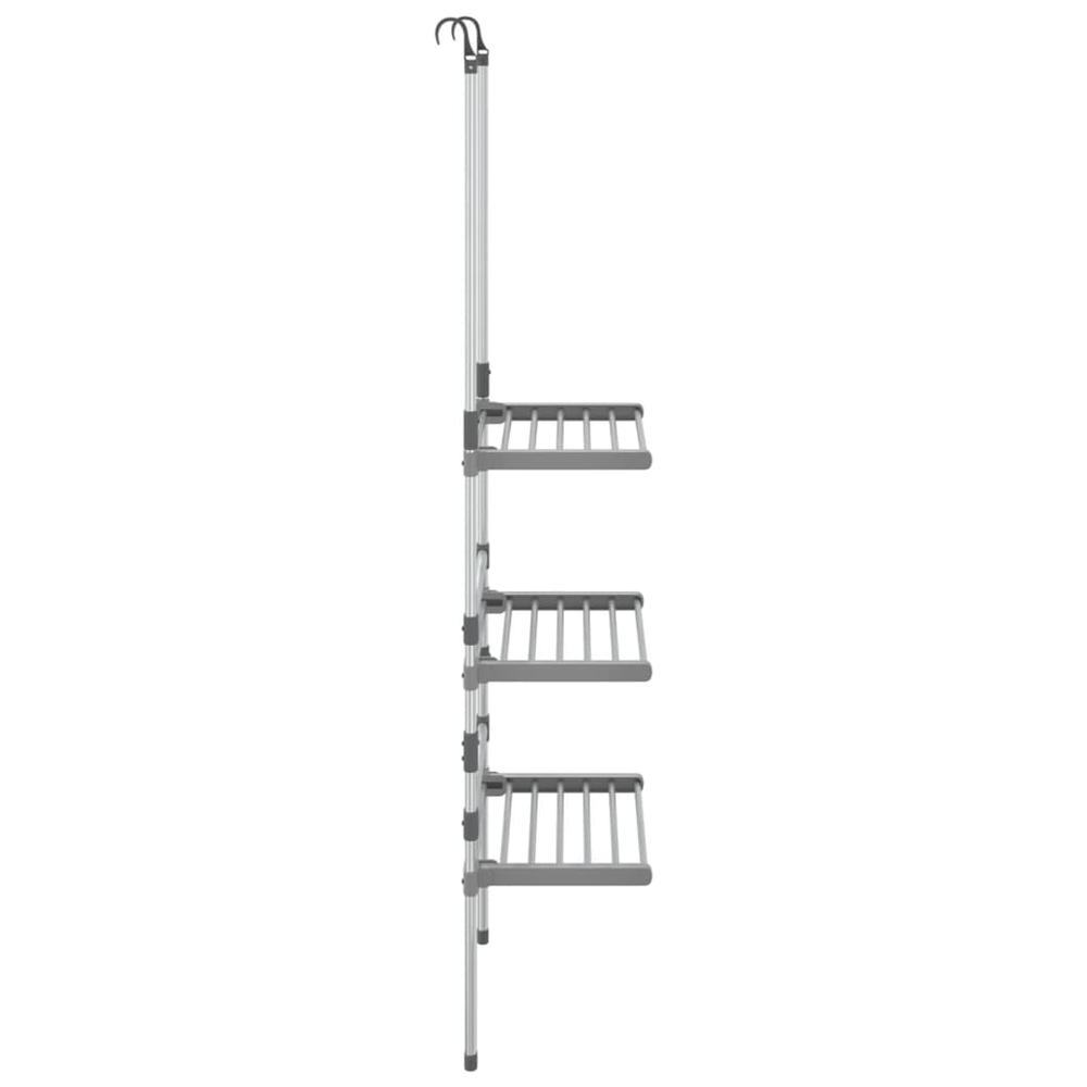 3-Tier Hanging Laundry Drying Rack Aluminum. Picture 3