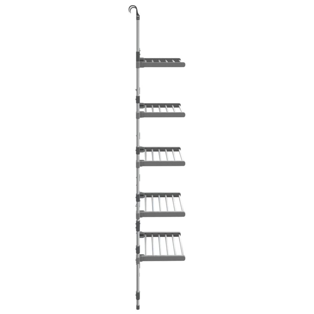 5-Tier Hanging Laundry Drying Rack Aluminum. Picture 3