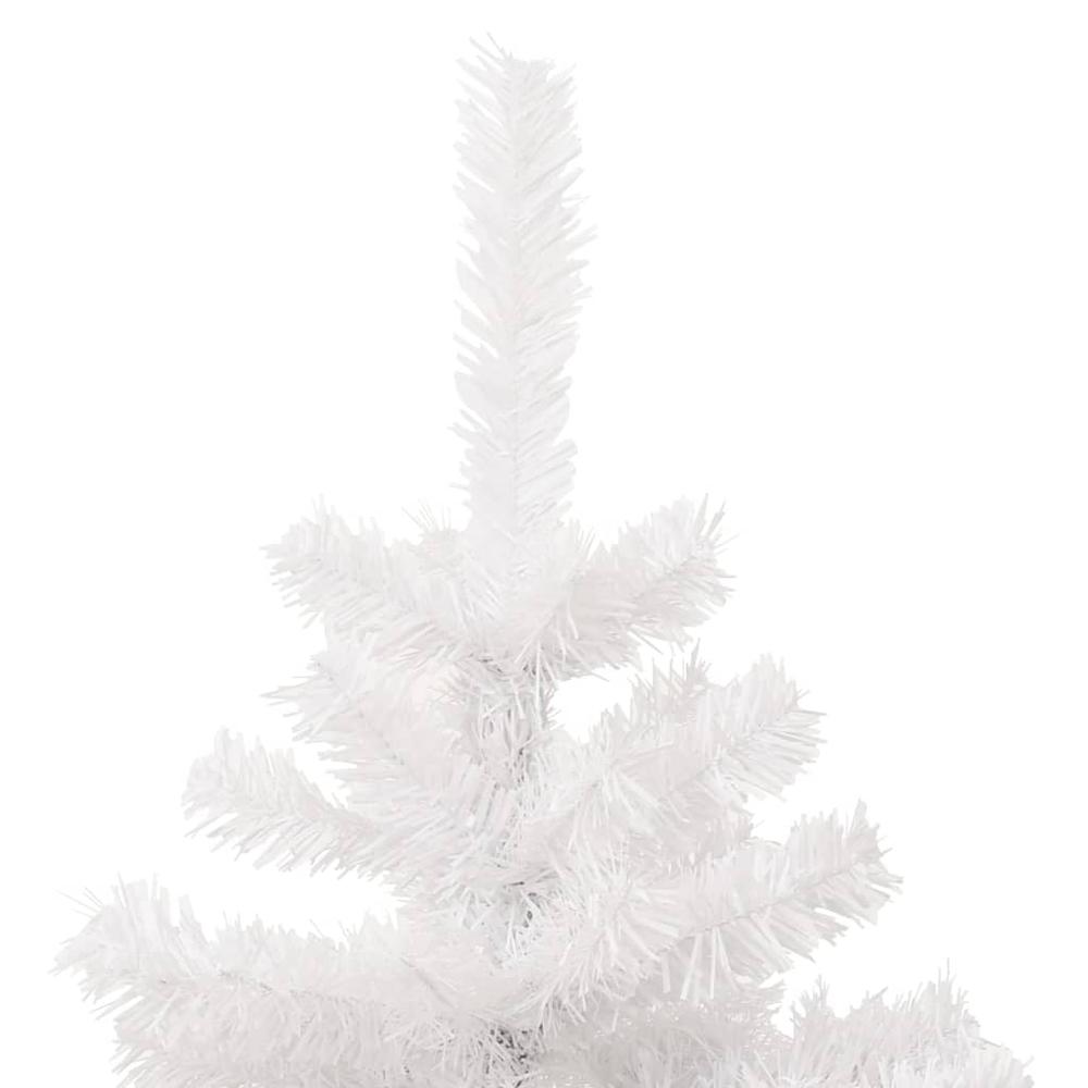 vidaXL Swirl Christmas Tree with Pot and LEDs White 47.2" PVC. Picture 5