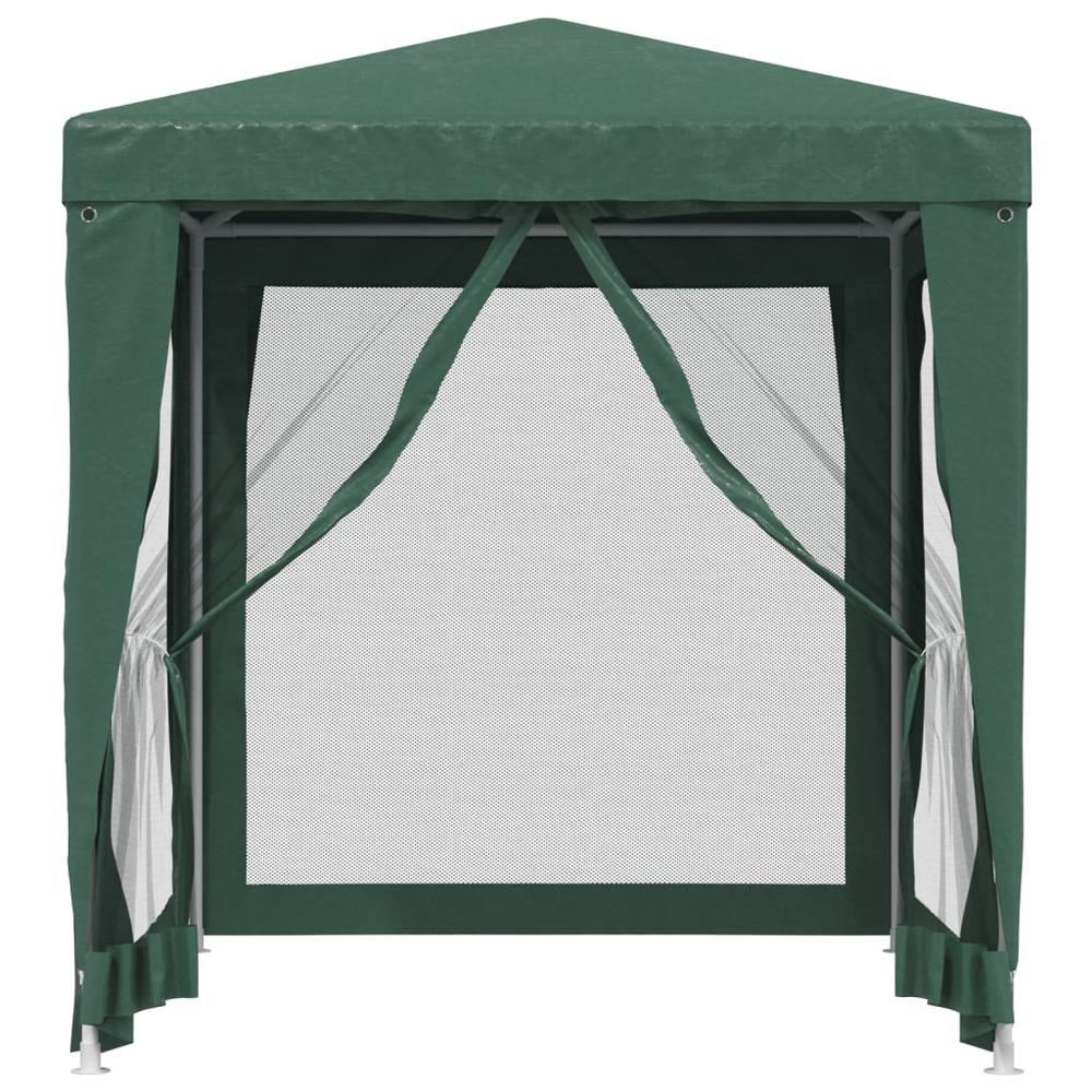 Party Tent with 4 Mesh Sidewalls Green 6.6'x6.6' HDPE. Picture 2
