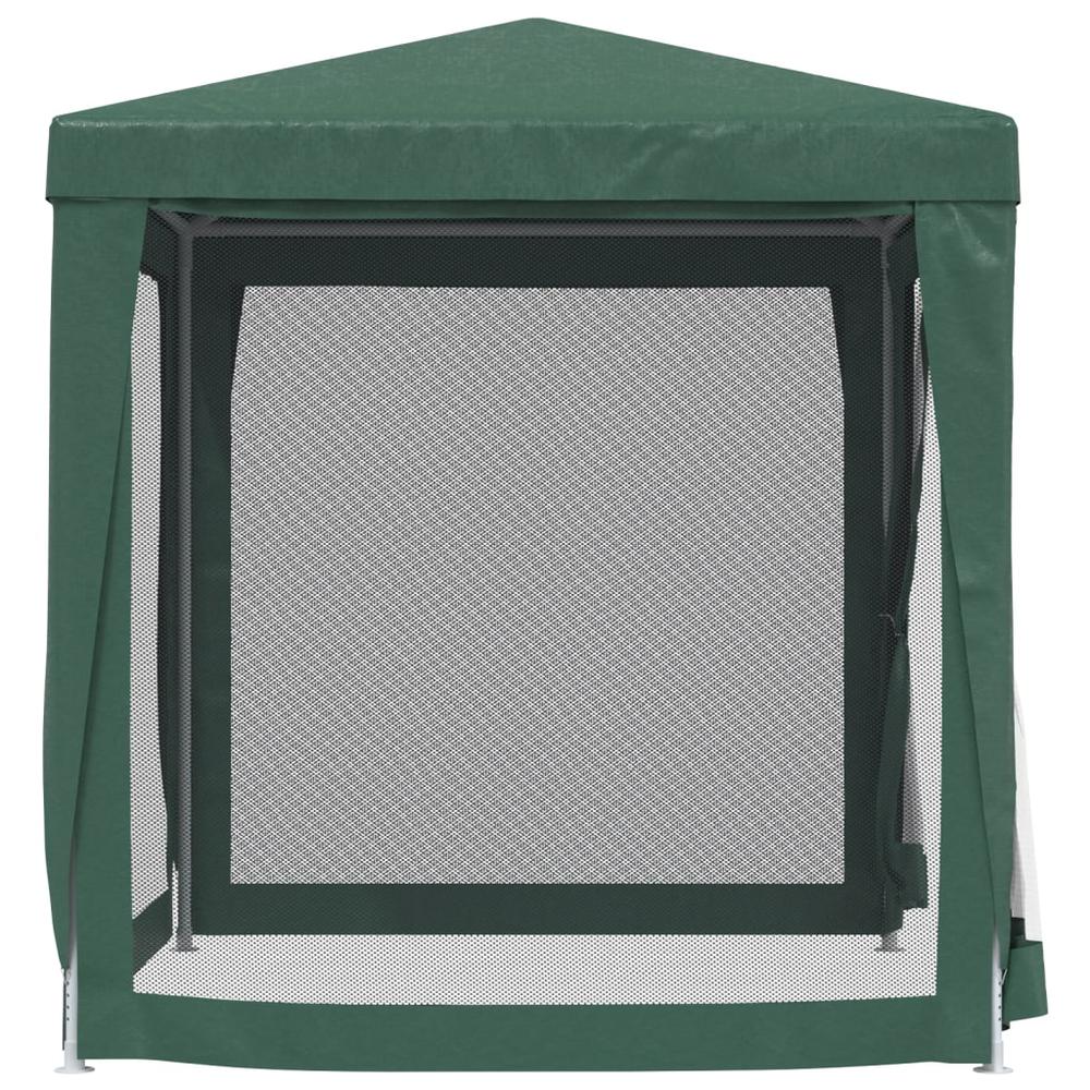 Party Tent with 4 Mesh Sidewalls Green 6.6'x6.6' HDPE. Picture 3